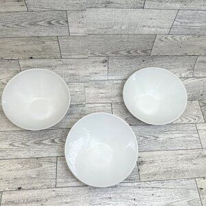 Acopa Tableware 5" White Porcelain Slanted Dessert Fruit Bowls, Set of 3